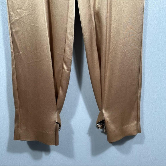 Babaton For Aritzia Refined Gold High-Waisted Satin Cargo Pant Size 2 Classy - Picture 16 of 17